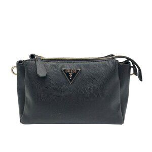 Guess Black Noelle Triple Compartment Crossbody Bag